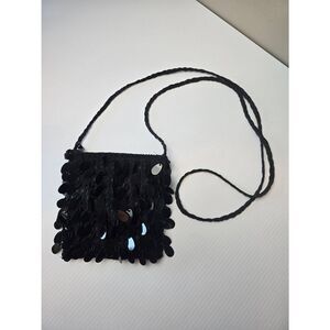 Evening Bag Black Sequined